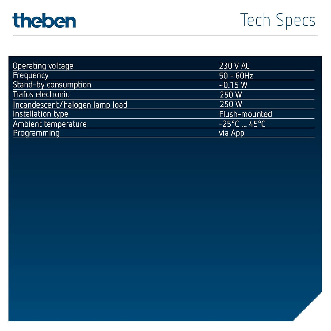 Theben 5450130 DIMAX 545 plus P I Universaldimmer I Universaldimmer mit automatischer Lasterkennung