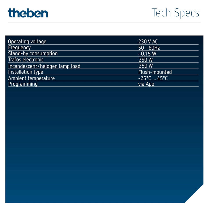 Theben 5450130 DIMAX 545 plus P I Universaldimmer I Universaldimmer mit automatischer Lasterkennung