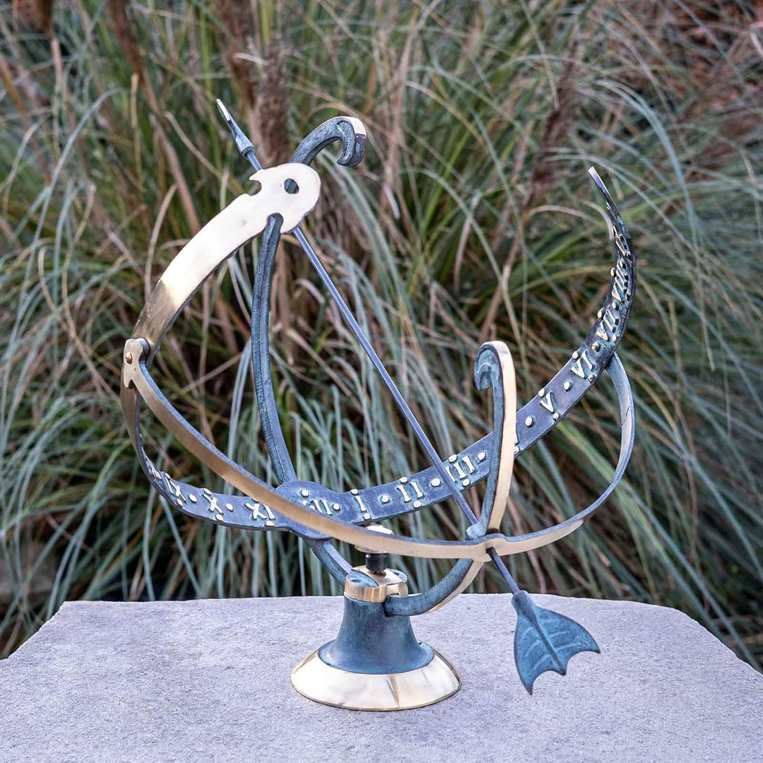 IDYL Outdoor Zeitmesser aus Bronze Sonnenuhr - hochwertig und auffällig | Nr. 0028 | Masse: 45 x 55