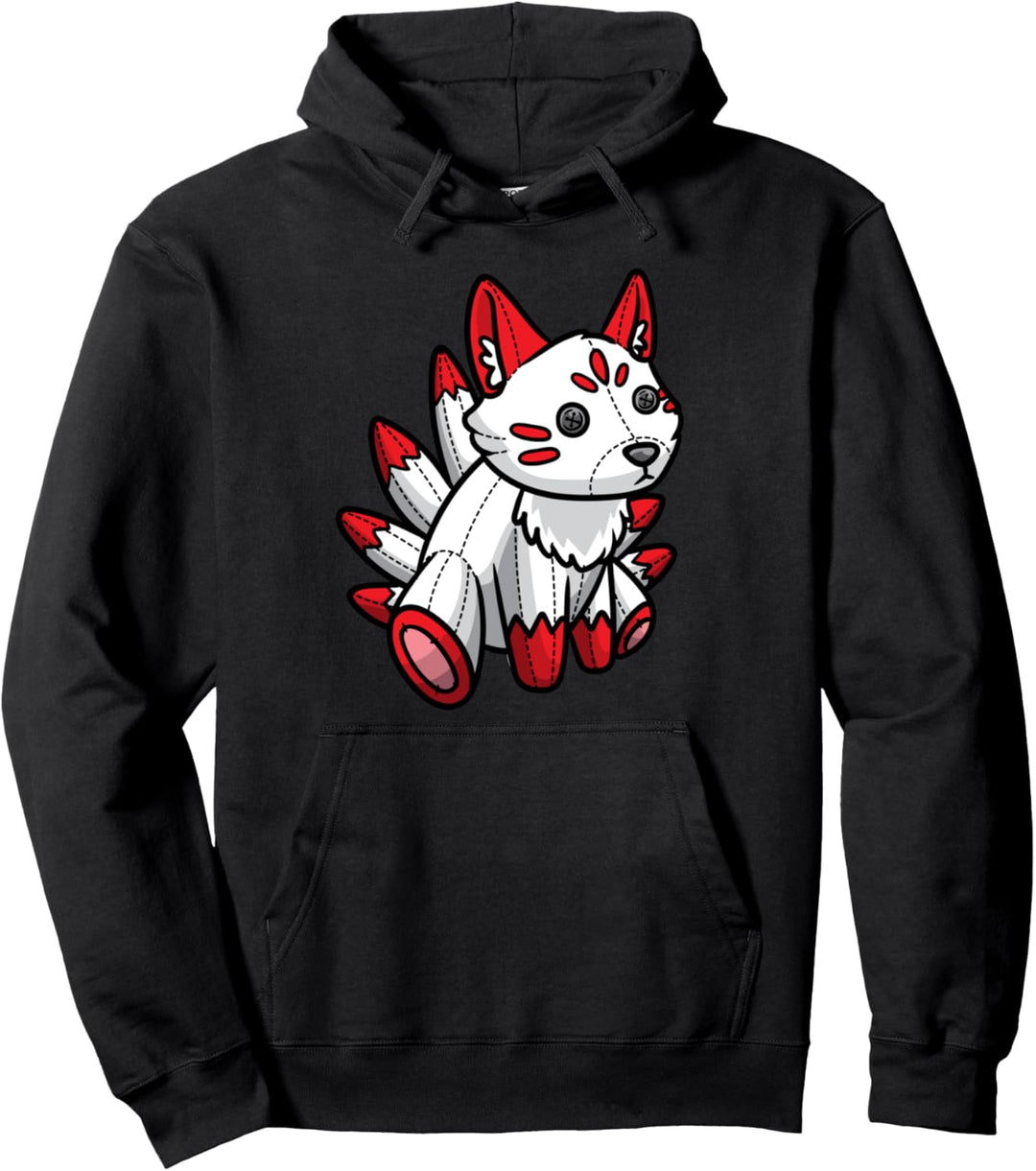 Kitsune Anime Japanischer Fuchs Kawaii Stofftier Pullover Hoodie