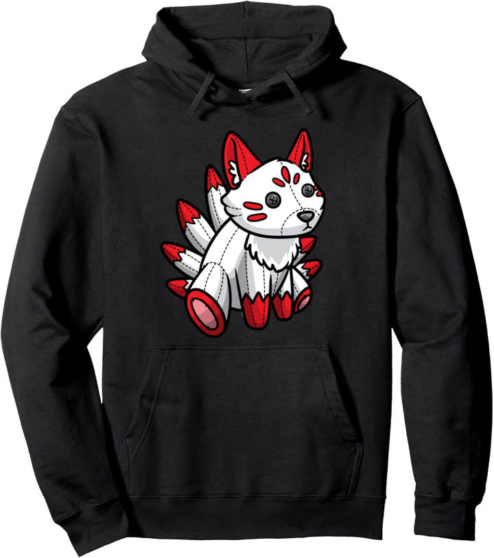 Kitsune Anime Japanischer Fuchs Kawaii Stofftier Pullover Hoodie