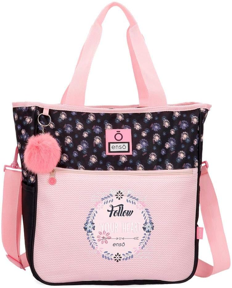 Enso Daisy Handtasche zum Einkaufen Mehrfarbig 31,5x36x5,5 cms Polyester für 13,3"-Laptop Käufer, Kä