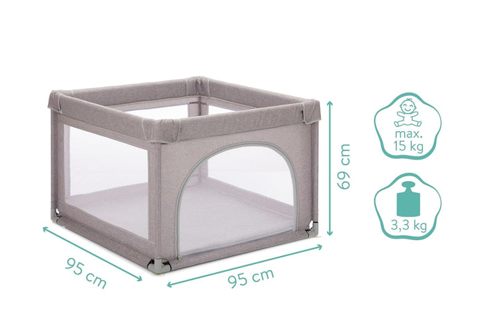 Fillikid Laufgitter Mia Exclusiv | Laufstall Schutzgitter Masse offen: 95 x 95 cm | Krabbelgitter ab