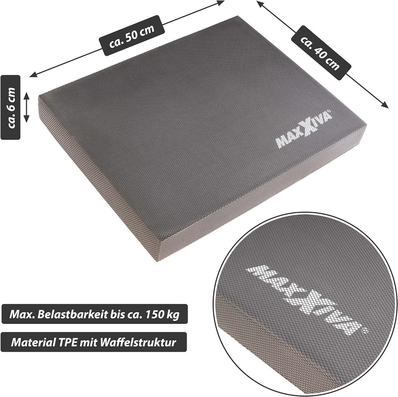 MAXXIVA® Balancepad Fitness 50x40x6 cm Wackelpad Fitness-Zubehör Fitness-Training Fitness-Gerät Yoga