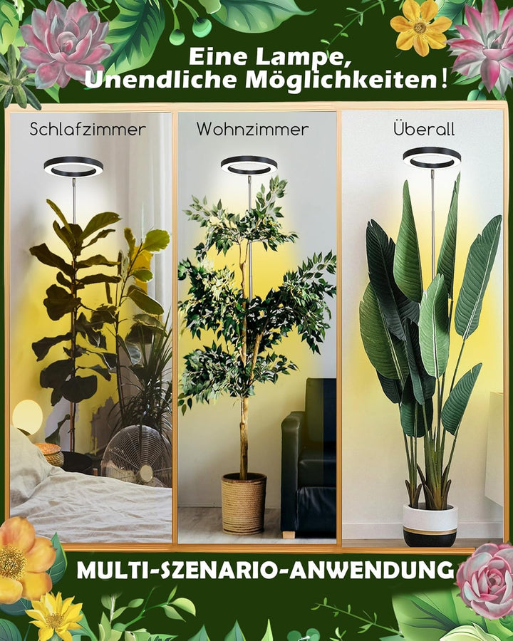 Wachstumslampe für Zimmerpflanzen LED Grow Light Full Spectrum,35~155cm Wachstumslampe höhenverstell