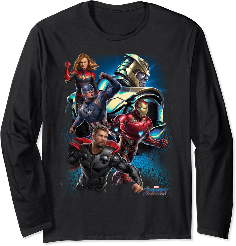 Marvel Avengers: Endgame Group Action Pose Langarmshirt