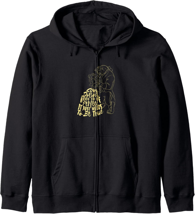 Disney Beauty And The Beast True Love Silhouette Kapuzenjacke