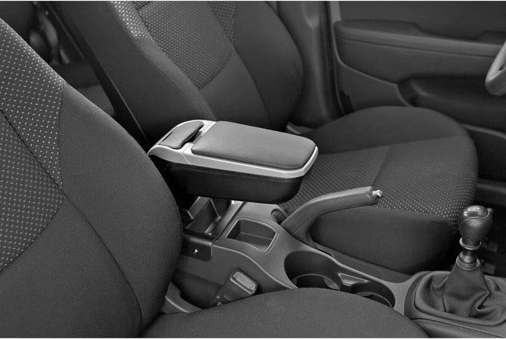 RATI ARMSTER 2 Apoyabrazos Específico Negro/Gris para Mazda 2 IV (2015-), con compartimento de Almac