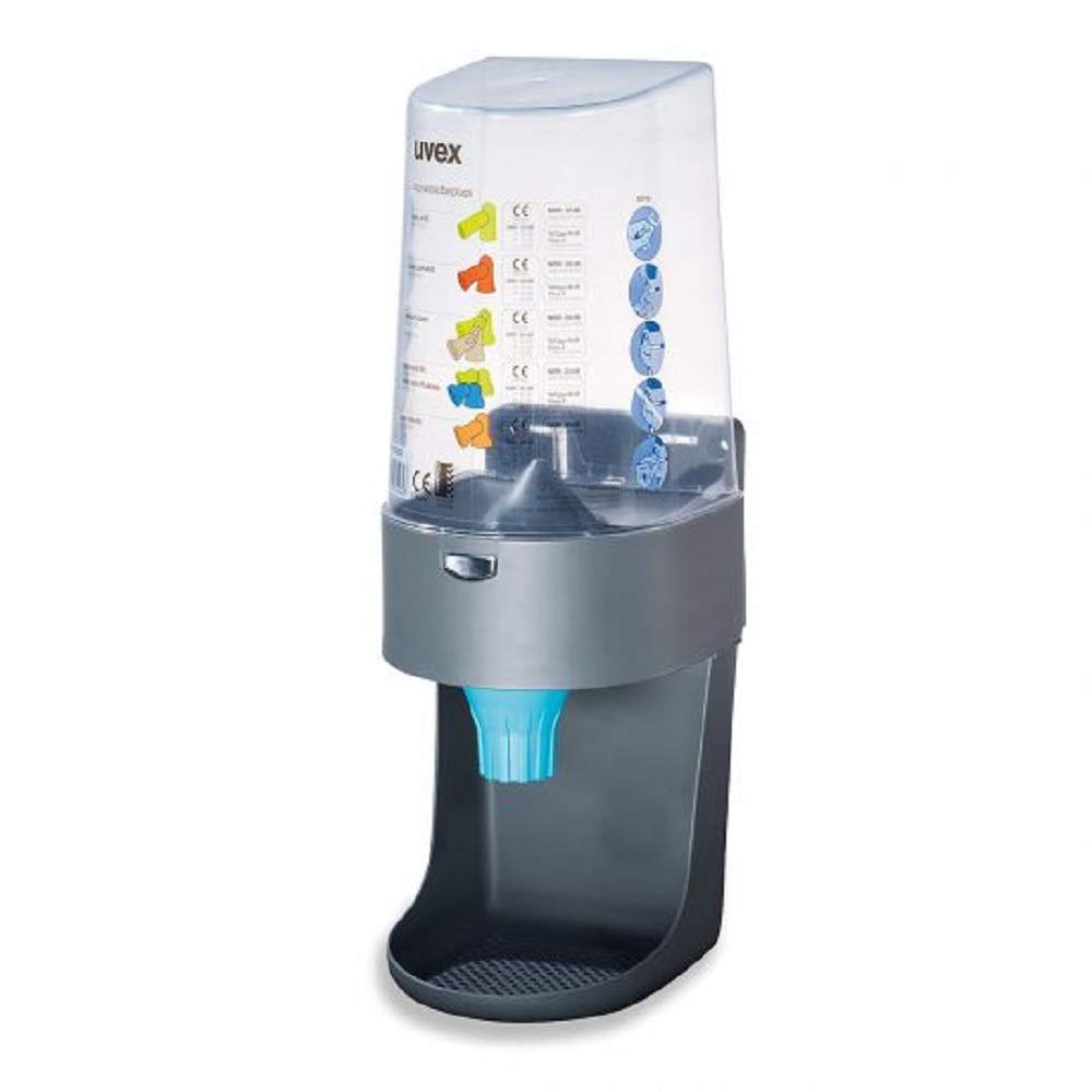 uvex Dispenser 'one2click' gefüllt mit uvex com4-fit Grau, Grau
