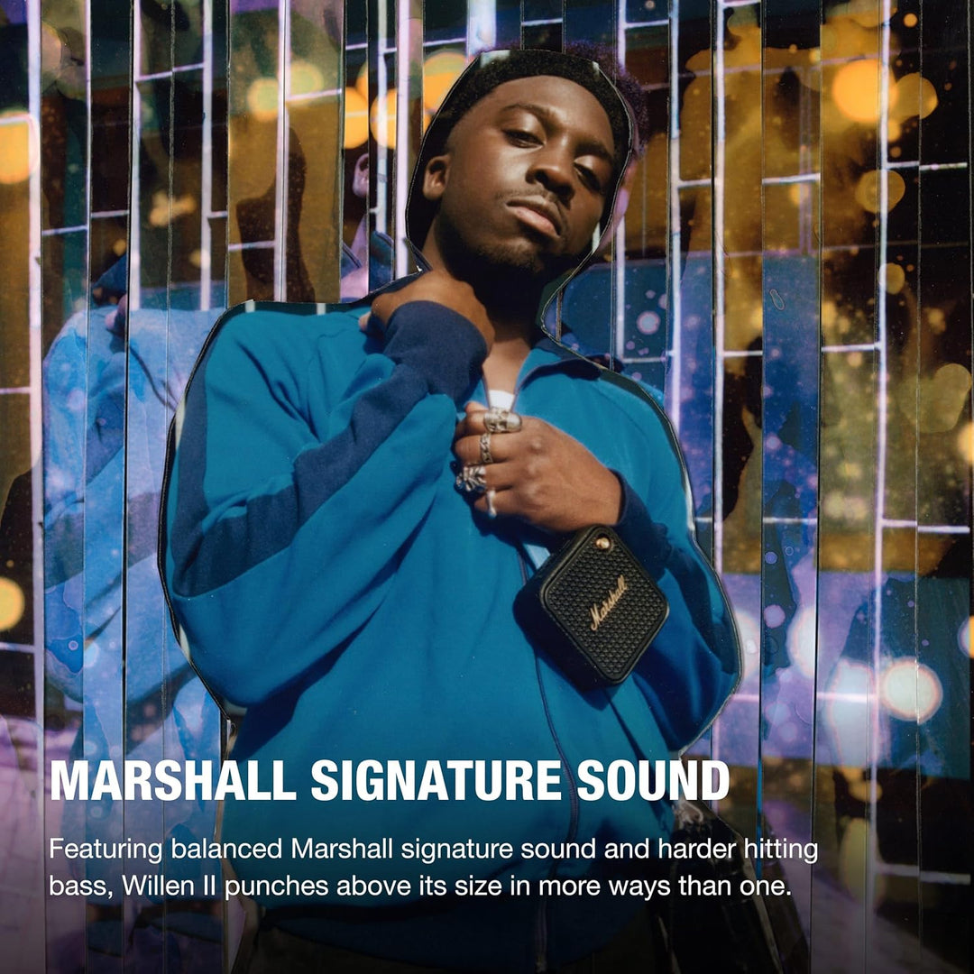Marshall Willen II Bluetooth-Lautsprecher, kabellos, über 17+ Stunden Spielzeit, wasserdicht nach IP
