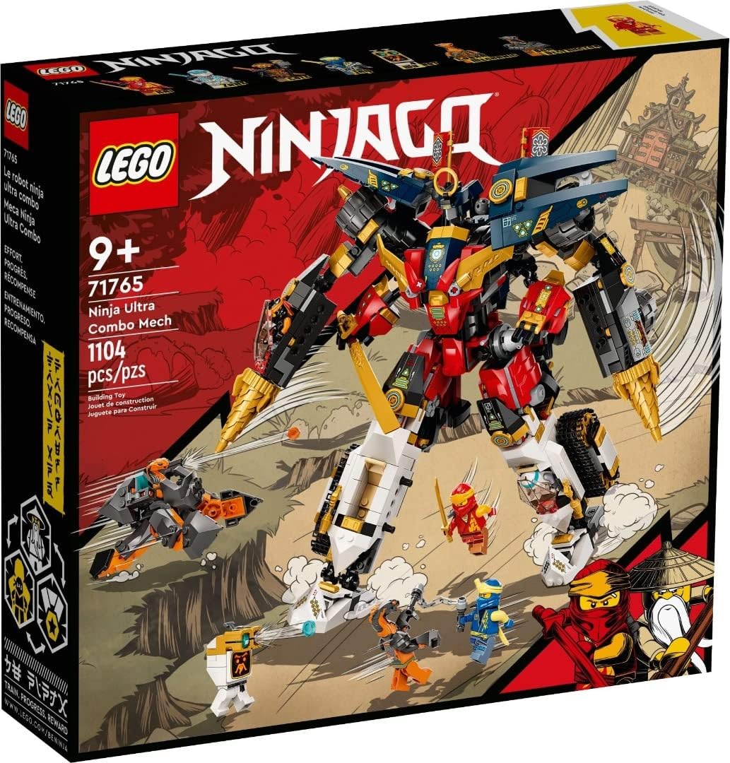 LEGO 71765 NINJAGO Ultrakombi-Ninja-Mech, 4-in-1-Spielzeug ab 9 Jahren mit Spielzeugauto, Jet und Pa