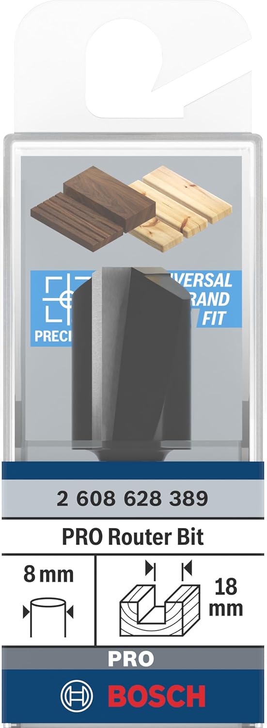 Bosch Accessories Bosch Professional Nutfräser Standard for Wood (für Holz, Ø 18 mm, Arbeitslänge 24