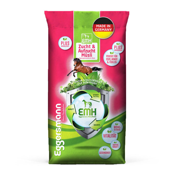 Eggersmann EMH Zucht Müsli 20kg – Pferdemüsli für Zuchtpferde – Ergänzungsfutter für Zuchtstute und
