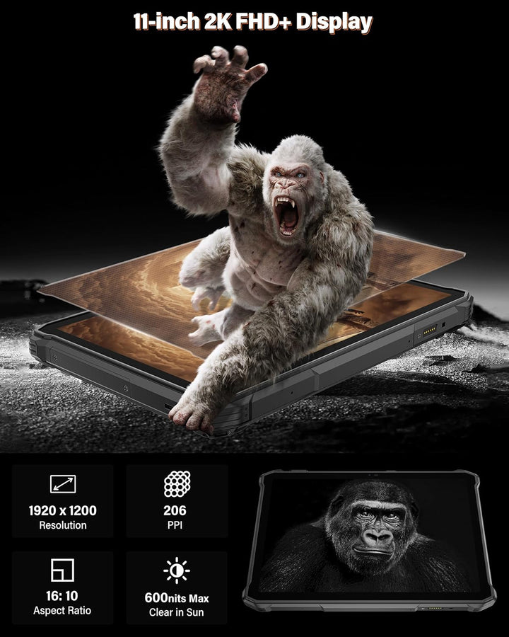 Ulefone Armor Pad 5 Pro 5G Outdoor Tablet 5G Mit 24200mAh Akku, Android 15, Dimensity 7400X, 32GB+51