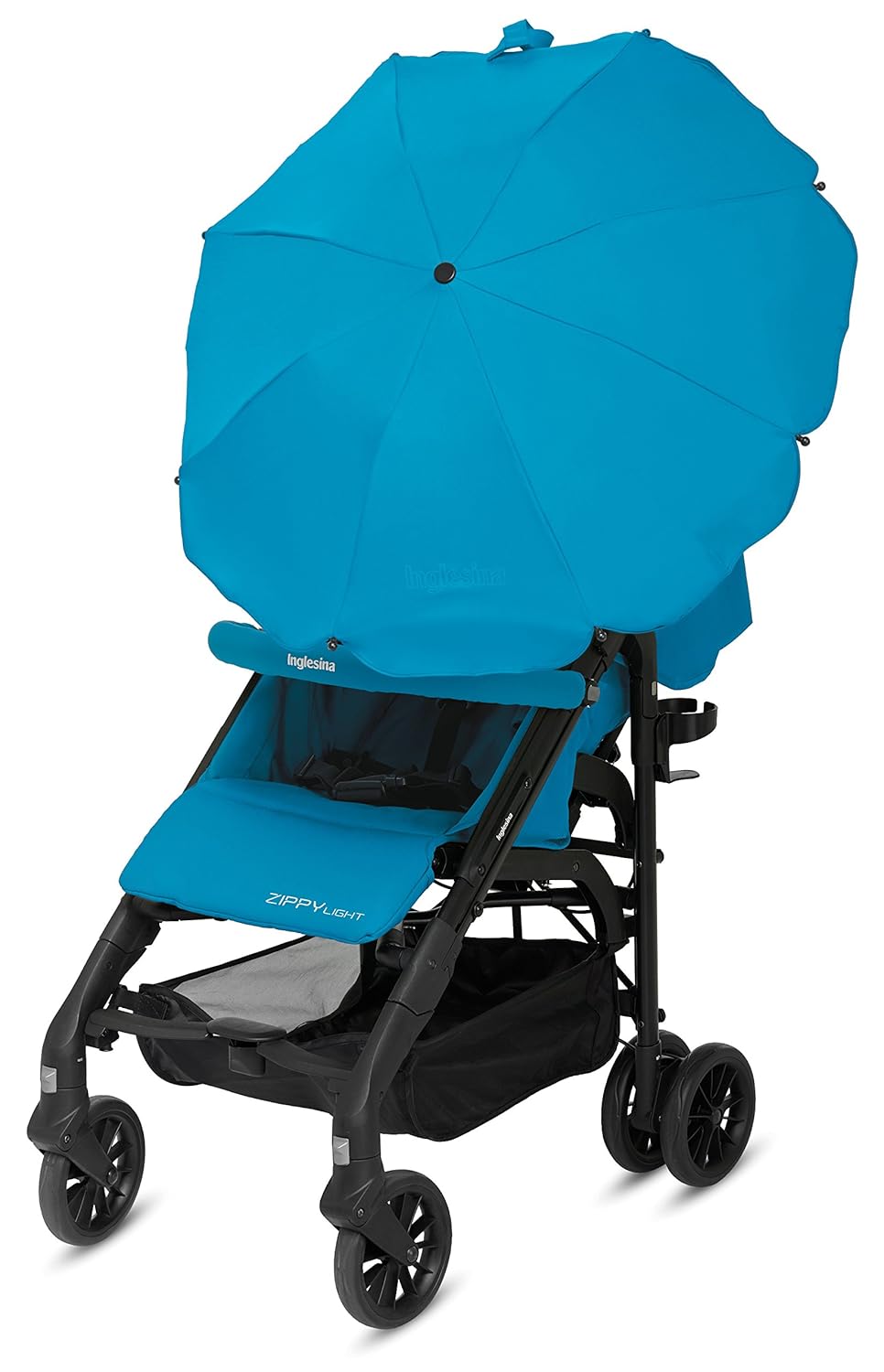 Inglesina Sonnenschirm Für Kinderwagen, Blau (Antigua Blue), UV-Schutz 50+ Für Kinder und Babys, Son