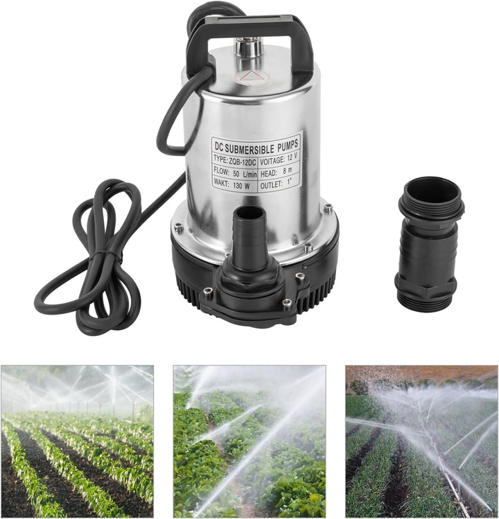 Tauchpumpe Wasserpumpe, 12V 6000L/H Submersible Pump High Water Supply Pressure Fish Pump 160W Für G