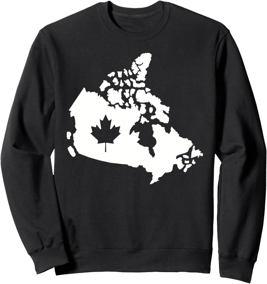 Kanada Karte mit Ahornblatt Sweatshirt