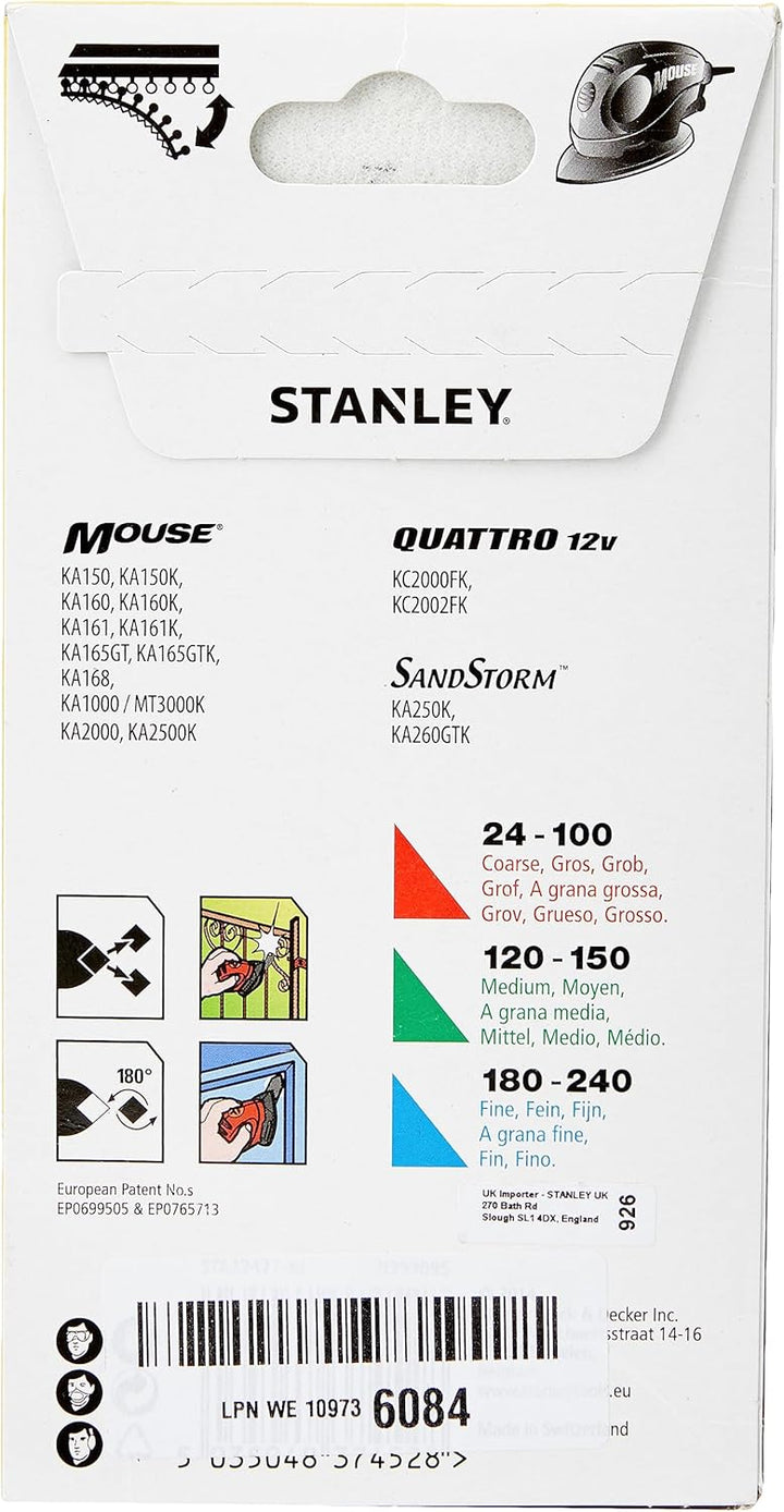 Black+Decker Dreieckschleifer Mouse KA2000– Kraftvolle Schleifmaschine mit Staubfangbehälter inkl. M