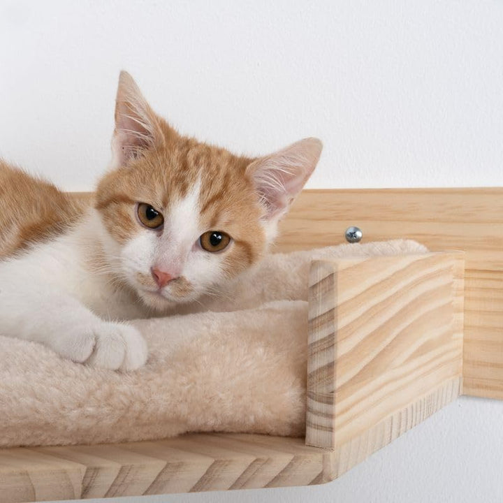 Modern Living - Wandliegebett Serra | Katzenbett zur Wandmontage in Ecken | mit weichem & maschinenw