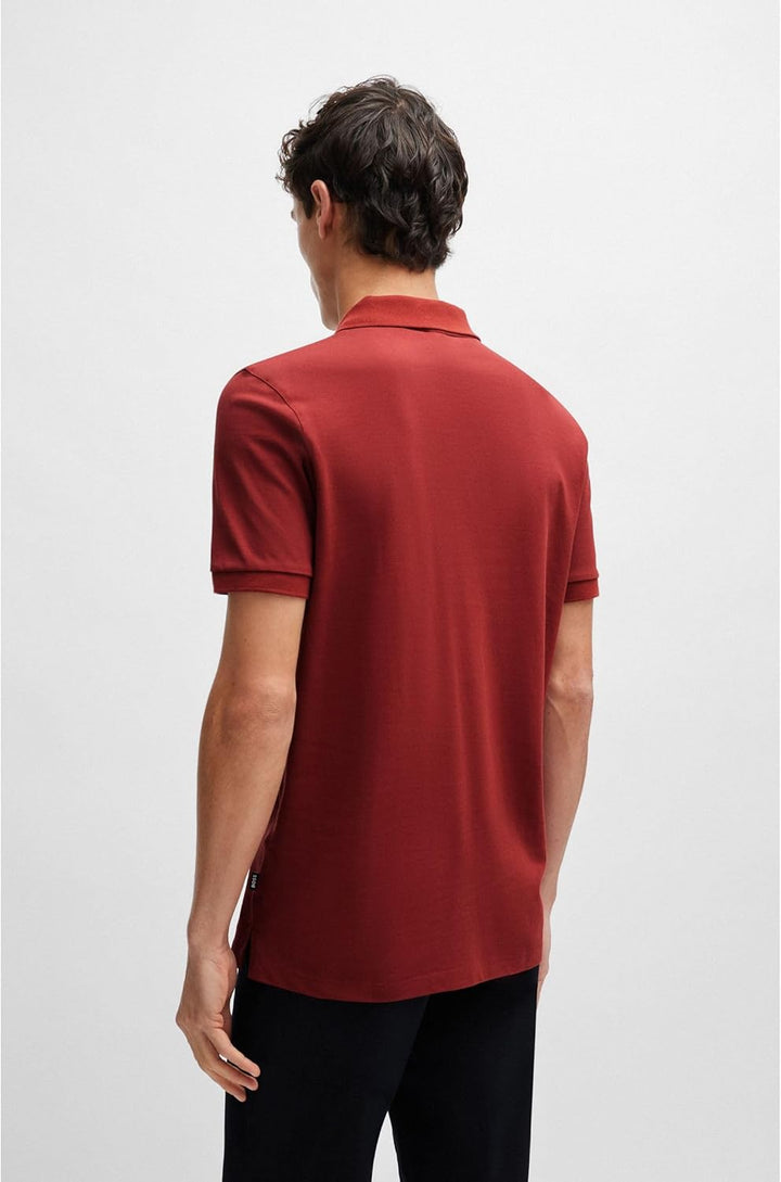 BOSS Herren Pallas Pallas Poloshirt aus Bio-Baumwolle mit Logo-Stickerei S Braun248, S Braun248