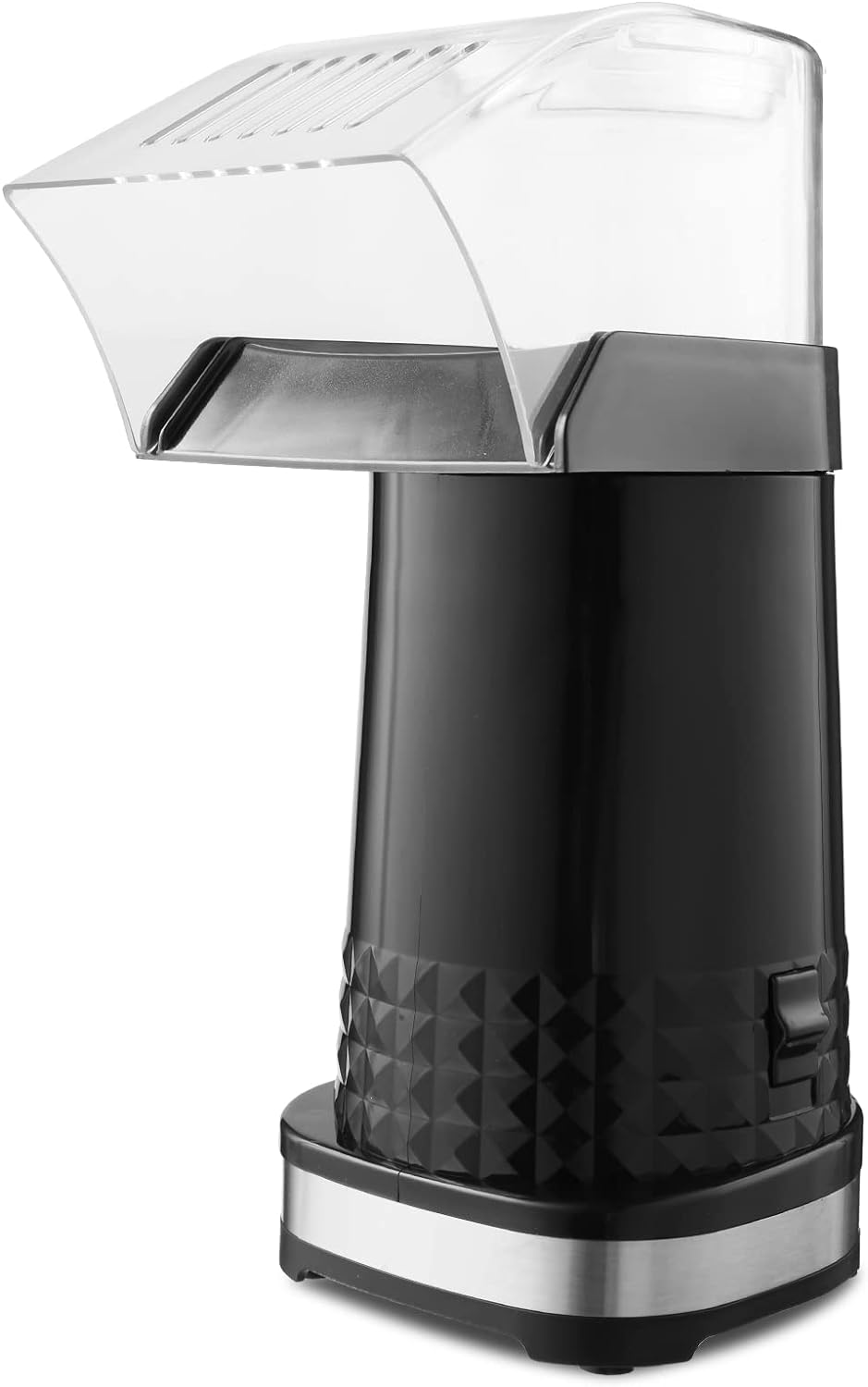 Nictemaw Popcornmaschine Heissluft 1200W Elektrischer Popcorn Maker für Zuhause, Schwarz