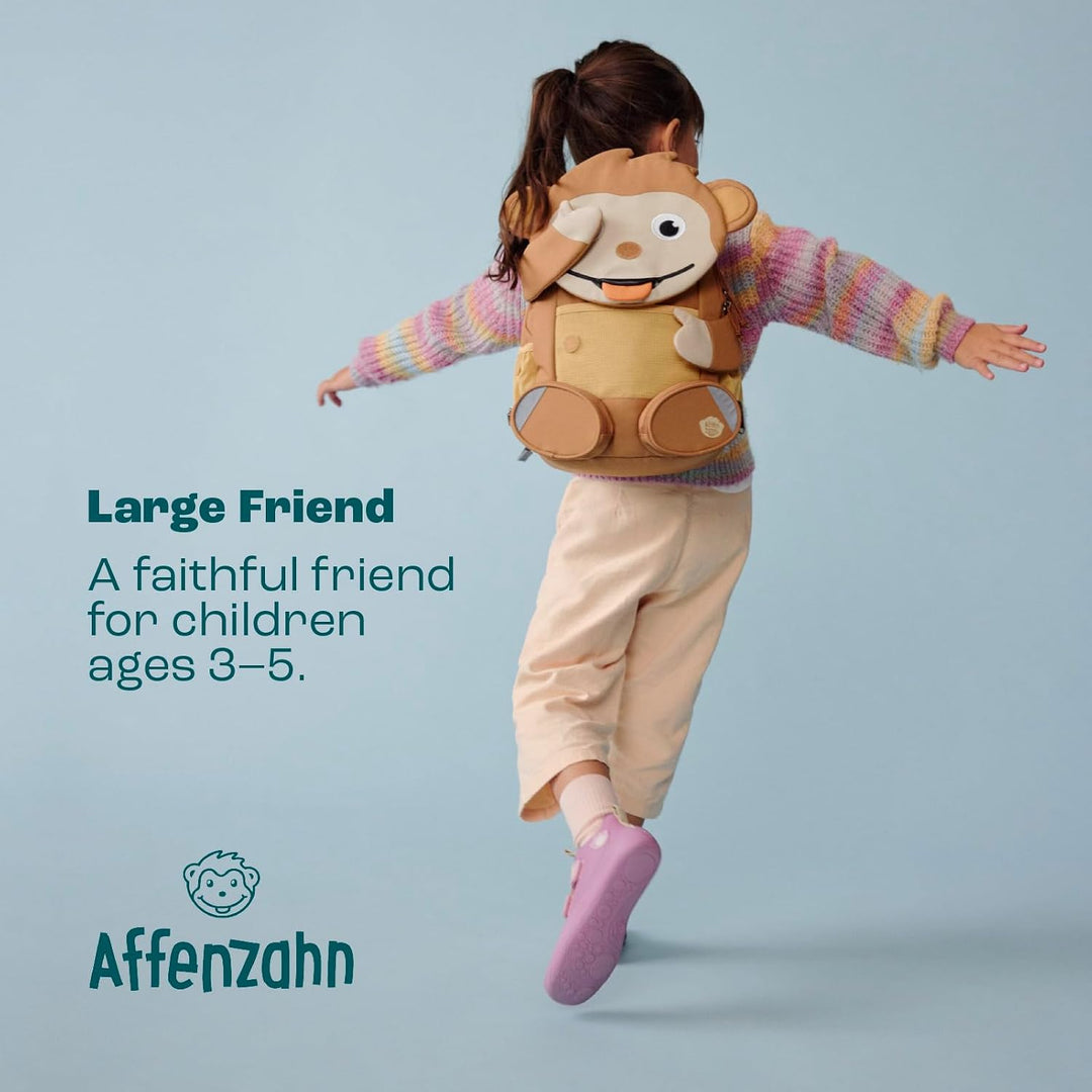 Affenzahn Kinderrucksack Grosser Freund | Kindergartenrucksack für Kinder von 3 bis 5 Jahren mit fun