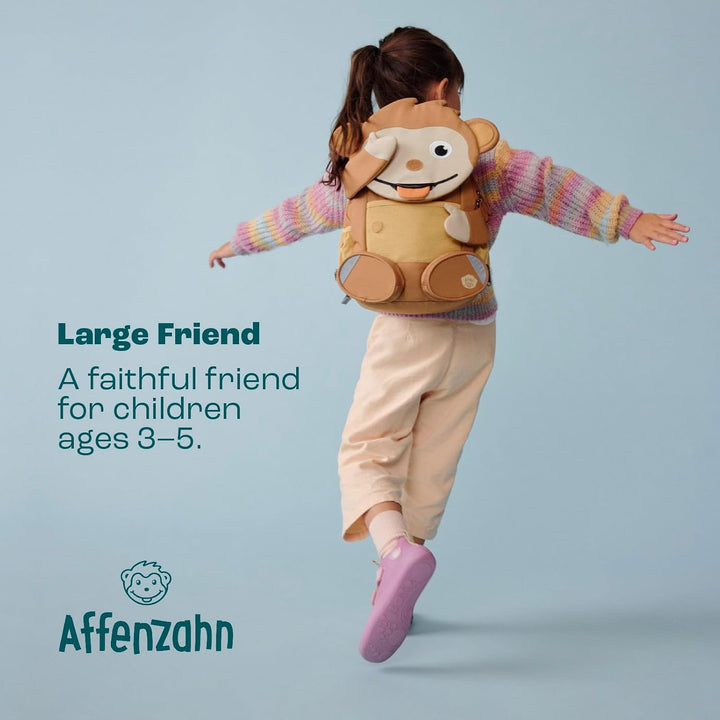 Affenzahn Kinderrucksack Grosser Freund | Kindergartenrucksack für Kinder von 3 bis 5 Jahren mit fun