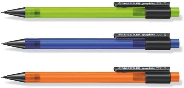 STAEDTLER STAEDTLER 777 07KP50 Druckbleistift graphite gefüllt mit B-Minen, Minendurchmesser 0,7 mm,