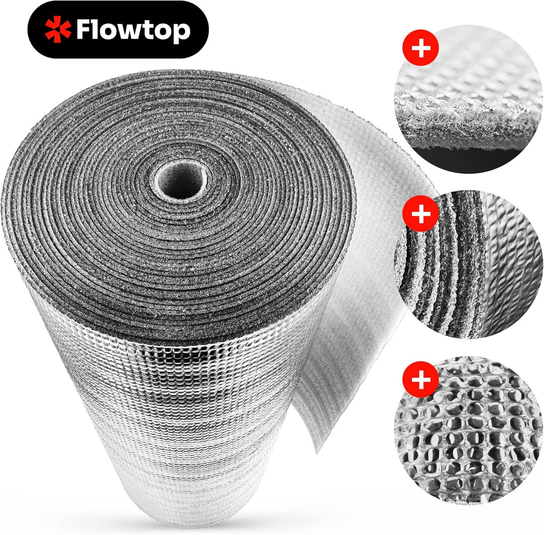 HEIZKÖRPER REFLEXIONSFOLIE 15 M X 0,5 M ISOLIERFOLIE WANDISOLIERUNG REFLEXIONSPLATTE FLOWTOP Reflekt
