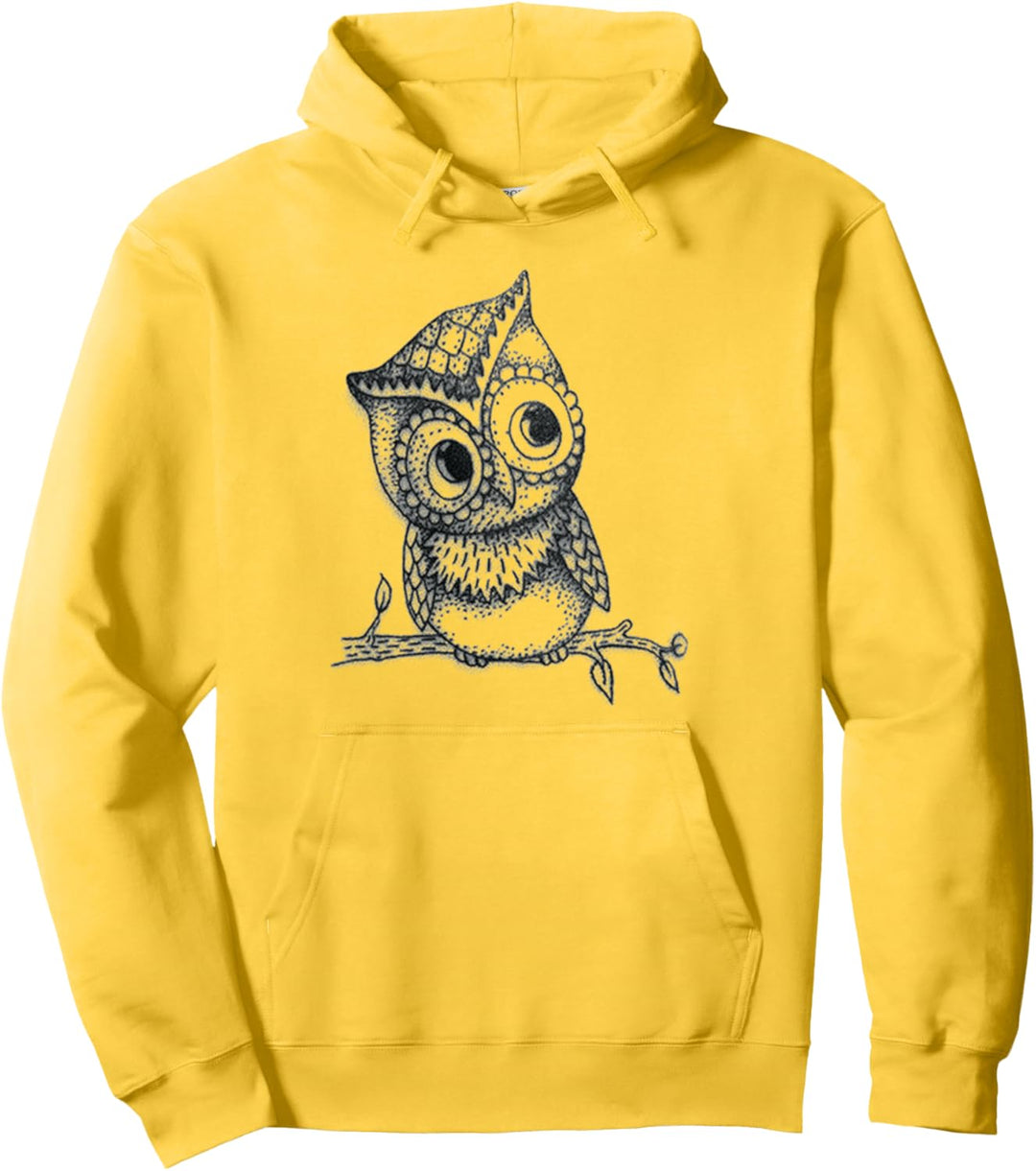 geometrische Eule TShirt im Mandala Geschenk für Mann, Frau Pullover Hoodie