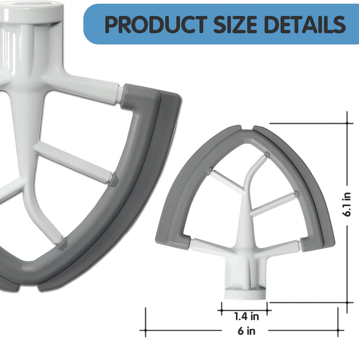 Flex Edge Schlägel für KitchenAid 4,5–5 Quart Kippkopf-Standmixer, Flachrührer Zubehör Mit Beide Kan