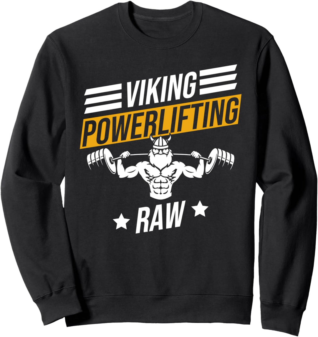 Viking Powerlifting Raw Fitness Gym Gewichtheben Sweatshirt