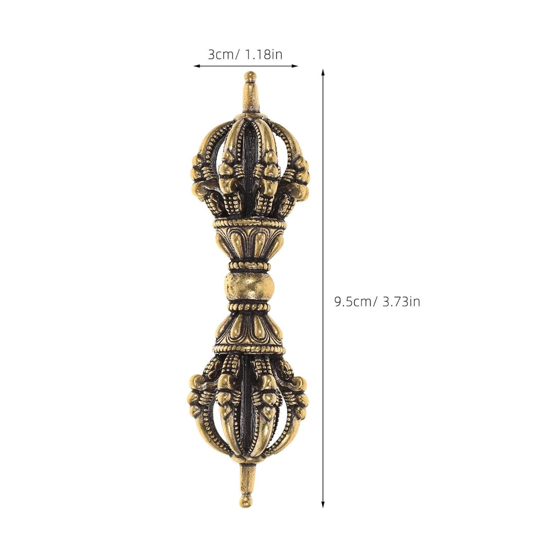 Tibetischer Vajra Dorge Antikes Messing Dorje Vajra Stössel Vier Stränge Dämonenstössel Buddhismus R