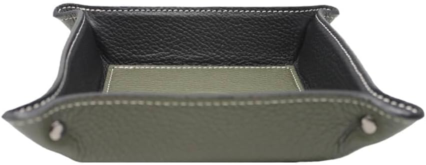 FrasiBags Taschenleerer aus echtem Leder - Quadratisches Ledertablett Organizer, Praktische Aufbewah