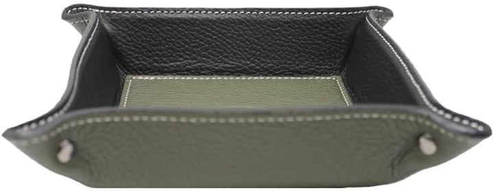 FrasiBags Taschenleerer aus echtem Leder - Quadratisches Ledertablett Organizer, Praktische Aufbewah