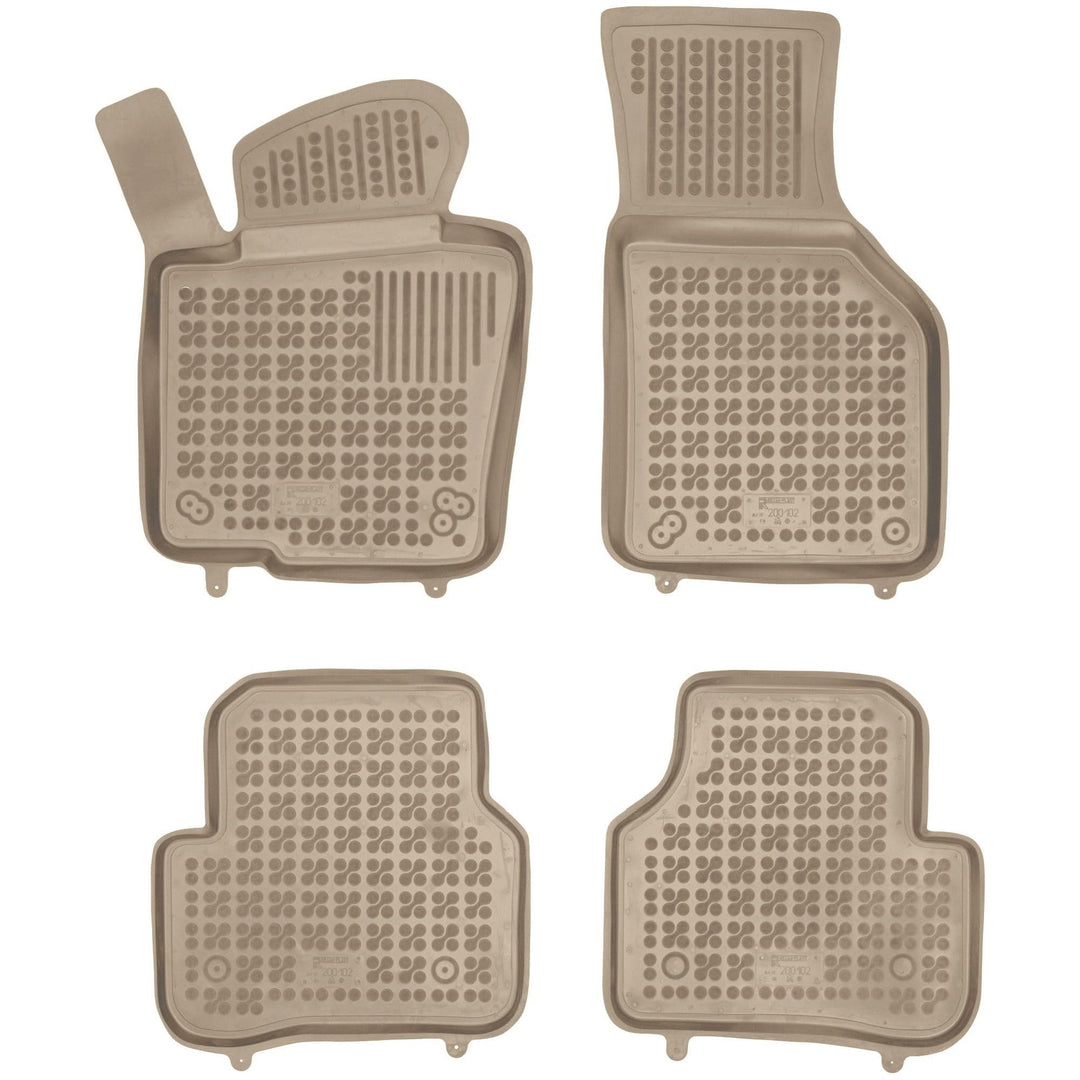 M MOTOS Beige Gummimatten Auto Fussmatte passt für Volkswagen Passat B6 2005-2010 Verbessern Sie Ihr