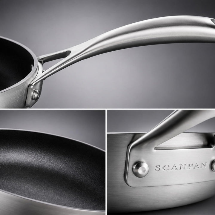 SCANPAN CS+ Bratpfanne | 5-schichtige Konstruktion | Für alle Herdarten geeignet | Multifunktionale