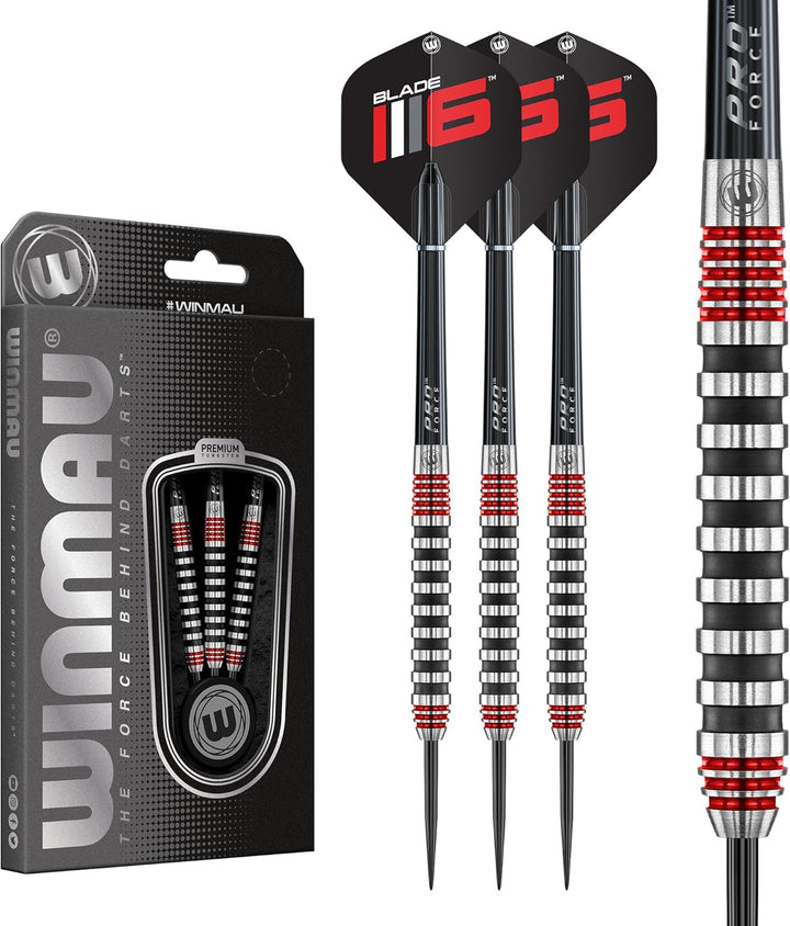 WINMAU Advance 500 Series Dartpfeile mit dartflüge und Dart stiele 22G Rot, 22G Rot