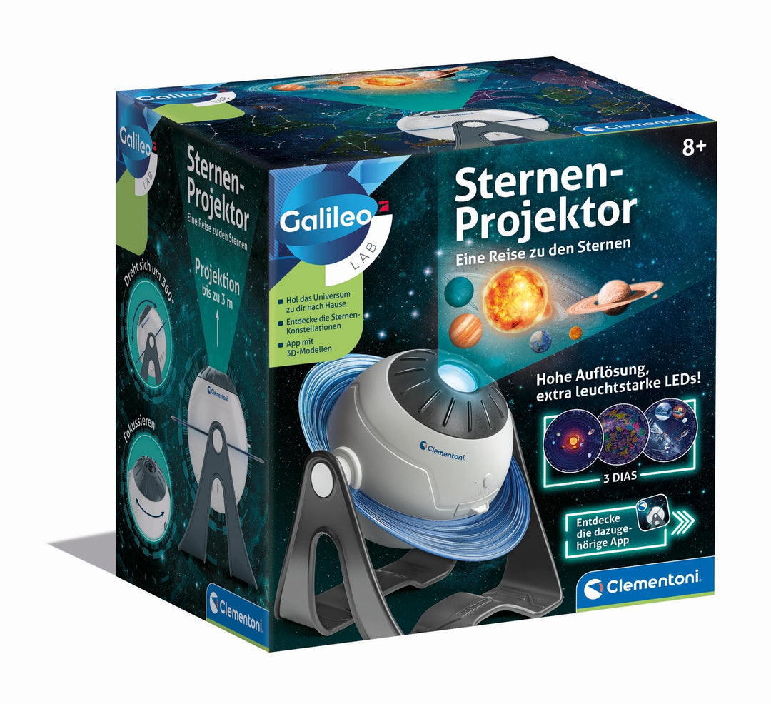 Clementoni Galileo Lab Sternen-Projektor - Sonnensystem & Sternbilder kennenlernen - Inkl. App-Funkt