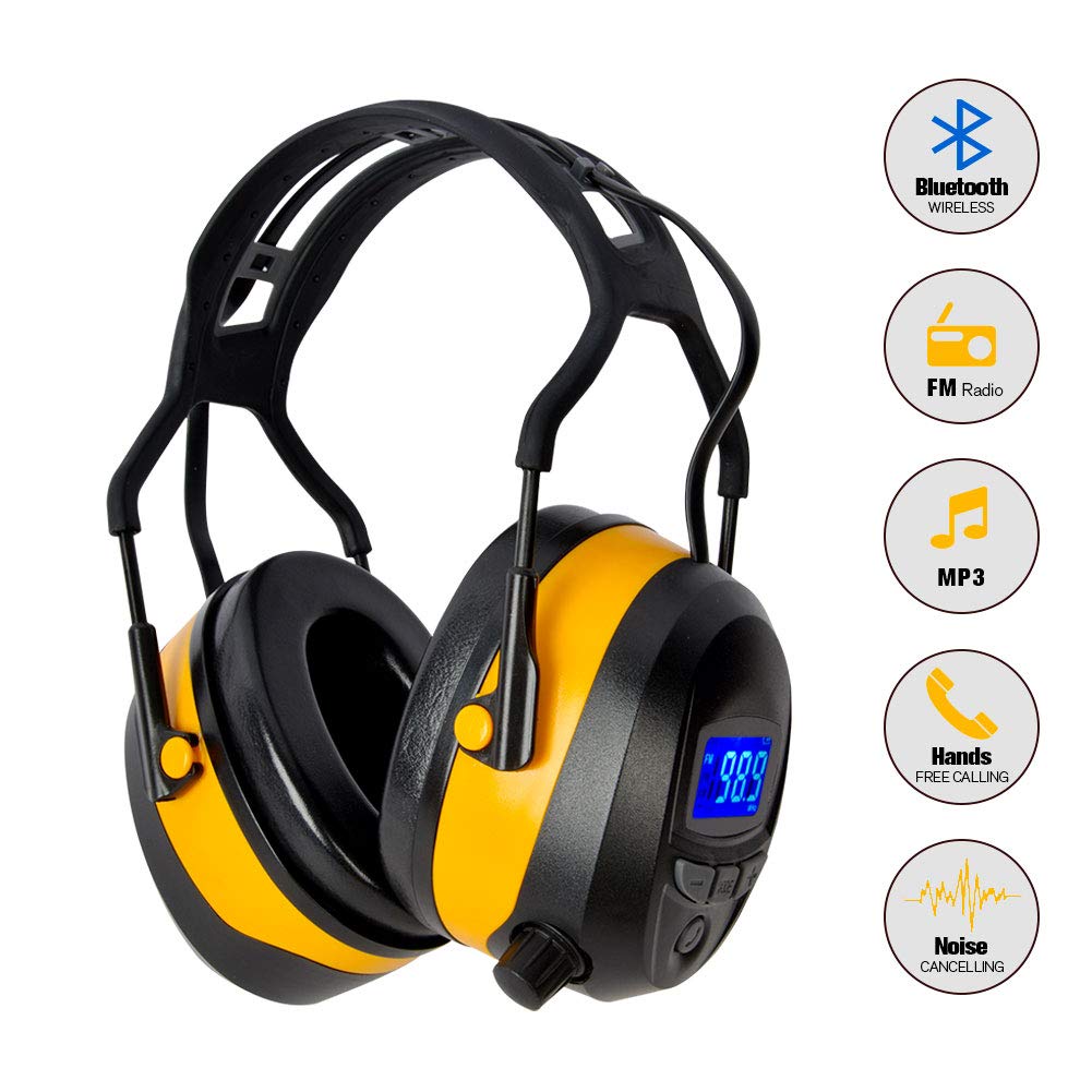 Gardtech Gehörschutz, Kapselgehörschutz mit Radio/Bluetooth/FM, Sicherheits-Ohrenschützer mit NRR 29