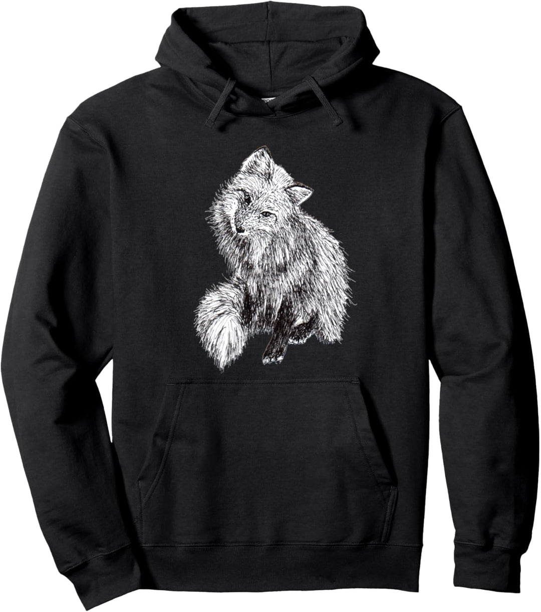 Niedliche Fox Woodland Zeichnung Pullover Hoodie