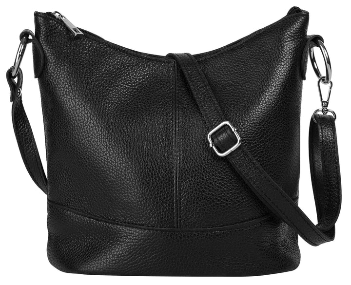 Umhängetasche Echt Leder Damen Made in Italy, Handtasche, Schultertasche, Crossbody Bag aus Leder 02