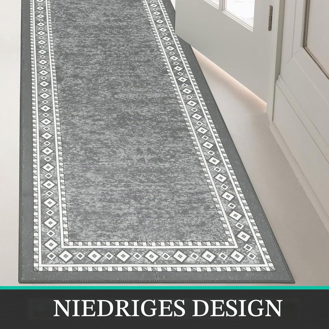 Enyhom Lang Teppich Läufer 66 x 240 cm Waschbar rutschfest Läufer Flur Teppich Küchenläufer dauerhaf