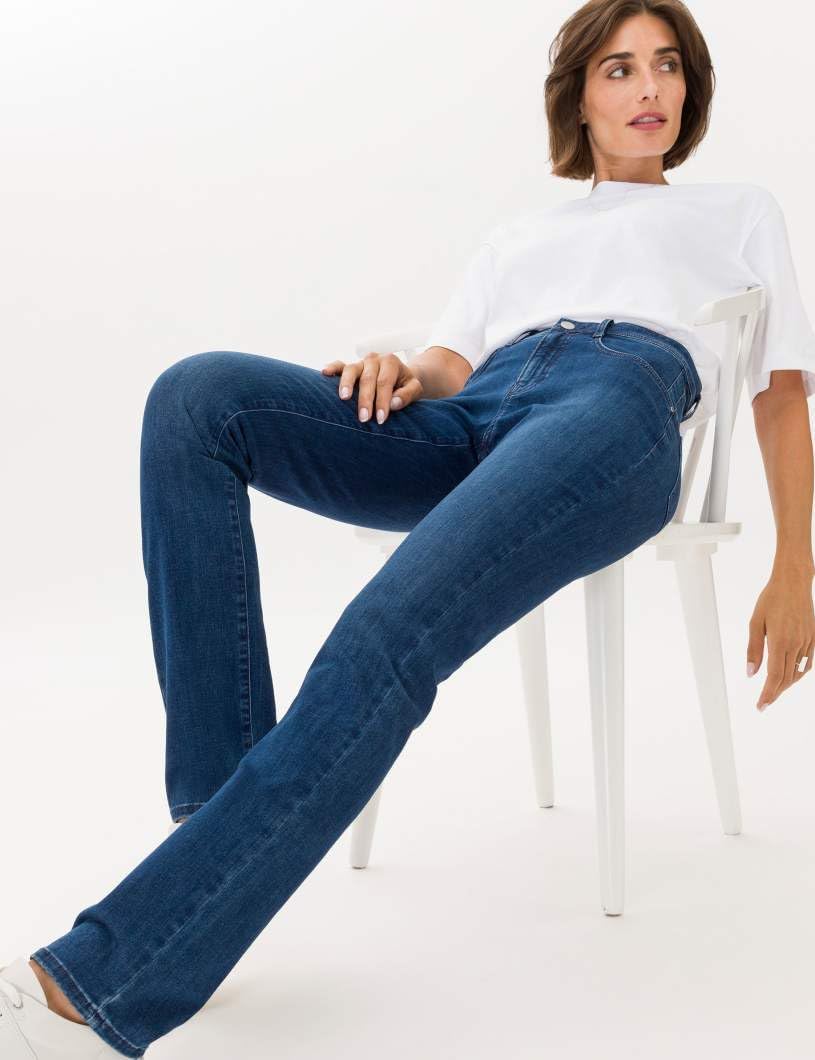 BRAX Damen Jeans Style Carola Premium Denim 32W / 30L Used Regular Blue, 32W / 30L Used Regular Blue
