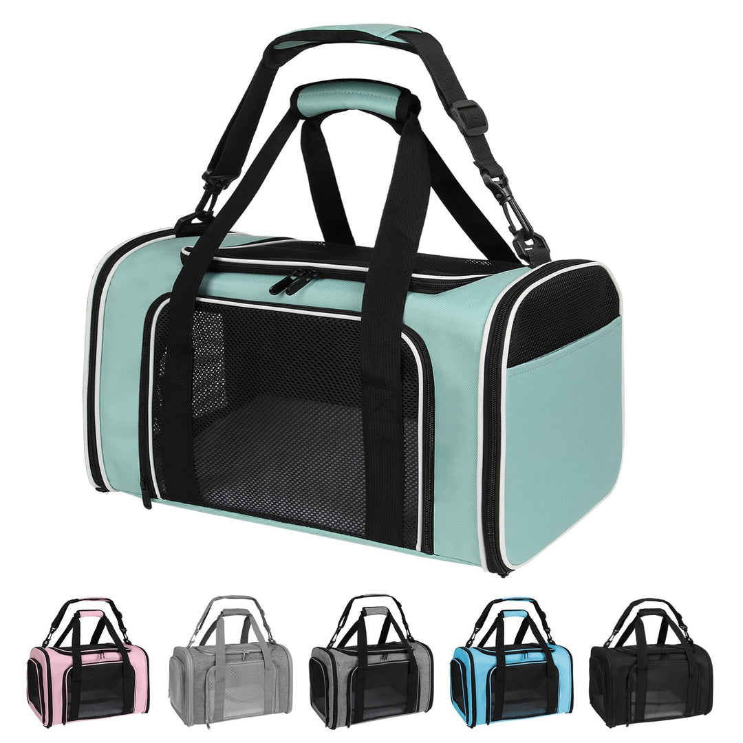 Yipincover Carriers Transportbox für Katzen, weich, Grösse M, Grün Medium Grün, 17.0"L x 11.0"W x 11