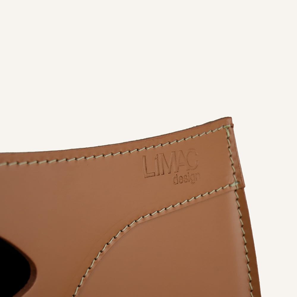 LIMAC Design BOTTE Kaminholzkorb aus Leder, holzkorb für kaminholz Modern und Design, Brennholzkorb