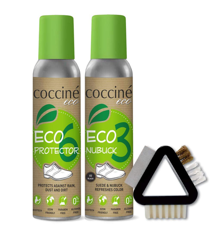 Coccine - Wildleder Pflege + Imprägnierspray Schuhe Set, Nubukleder Pflege, Impregnierungsspray Schu