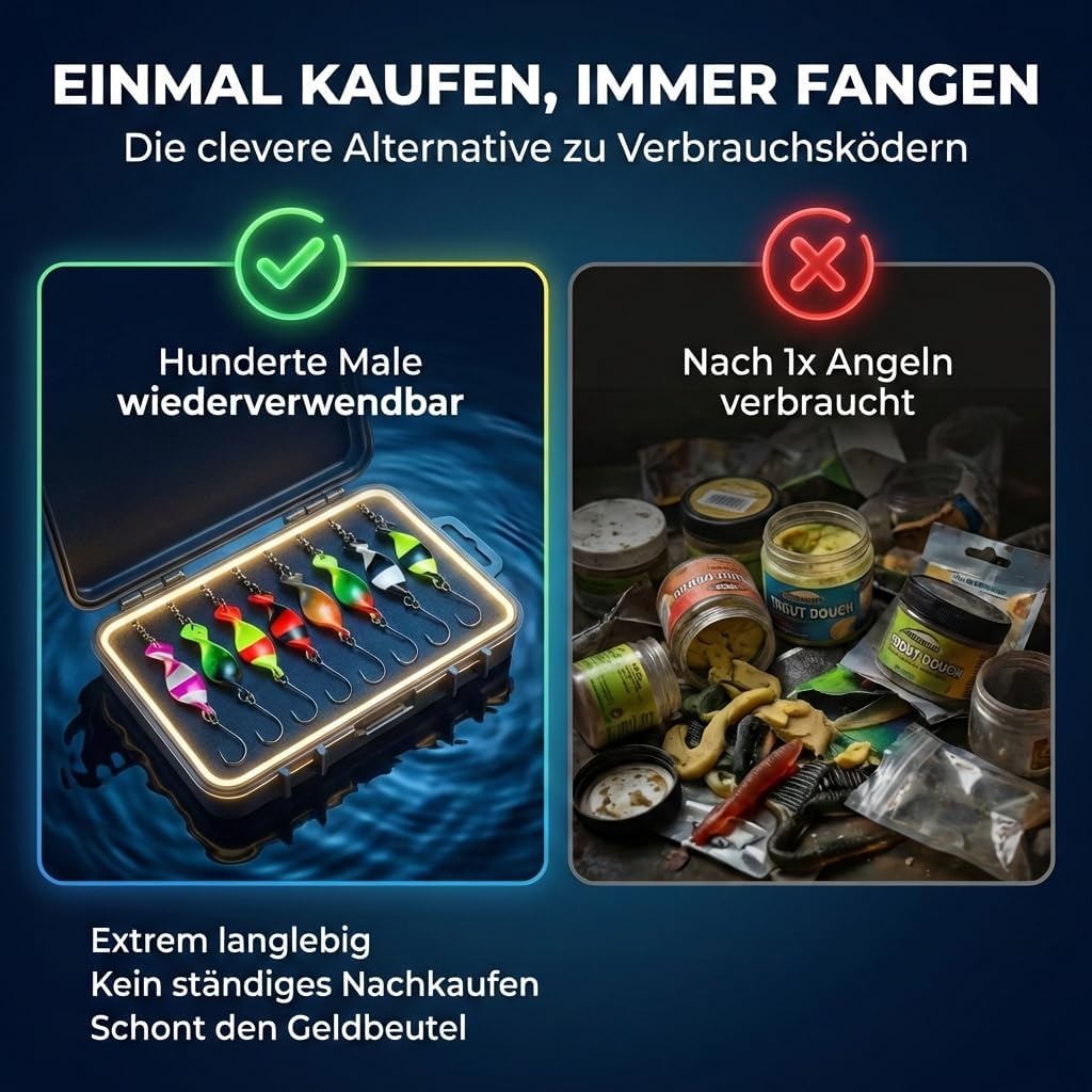 Njord Kalastus Messeneuheit 2024 Spoons Forelle Mega Twist 10 Stück in Spoonbox | Forellen Angeln Sp