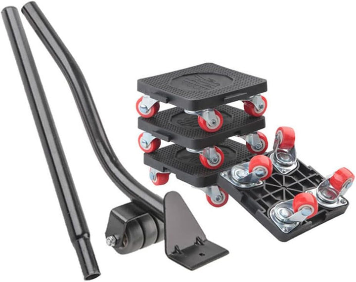 Schwere Möbelheber mit Verlängerungsstange und 4 Rädern, Möbelschieber, 400 kg Tragfähigkeit, Möbel-