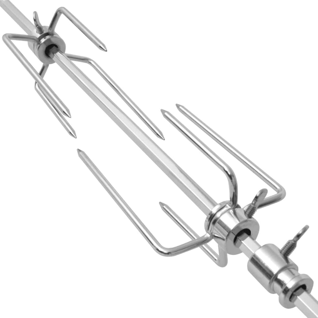 vidaXL Grillspiess Motor Stahl 1000 mm Universal Rotisserie Drehspiess BBQ Grill